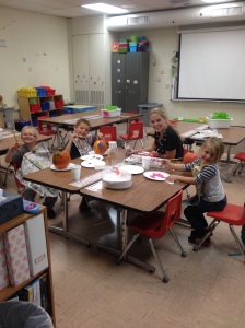 Ms Turvill has students painting pumpkins!